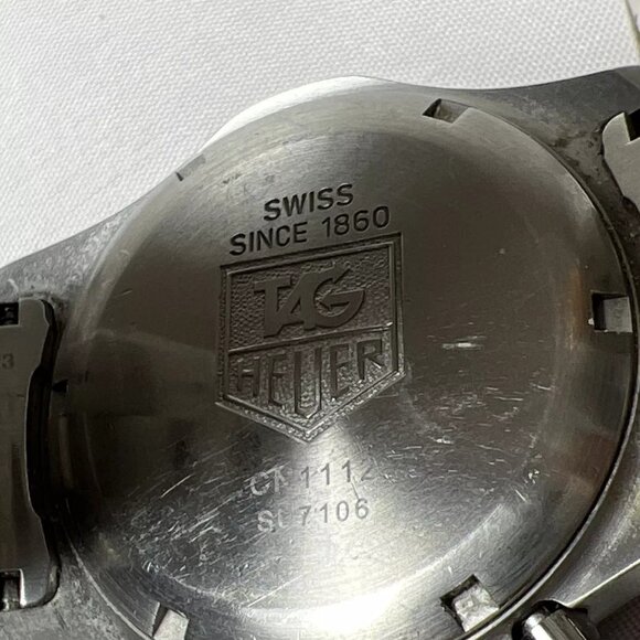 TAG HEUER CN1112 Chronograph Blue Dial Quartz Men's Date 39mm Steel 200M Watch - Picture 6 of 8